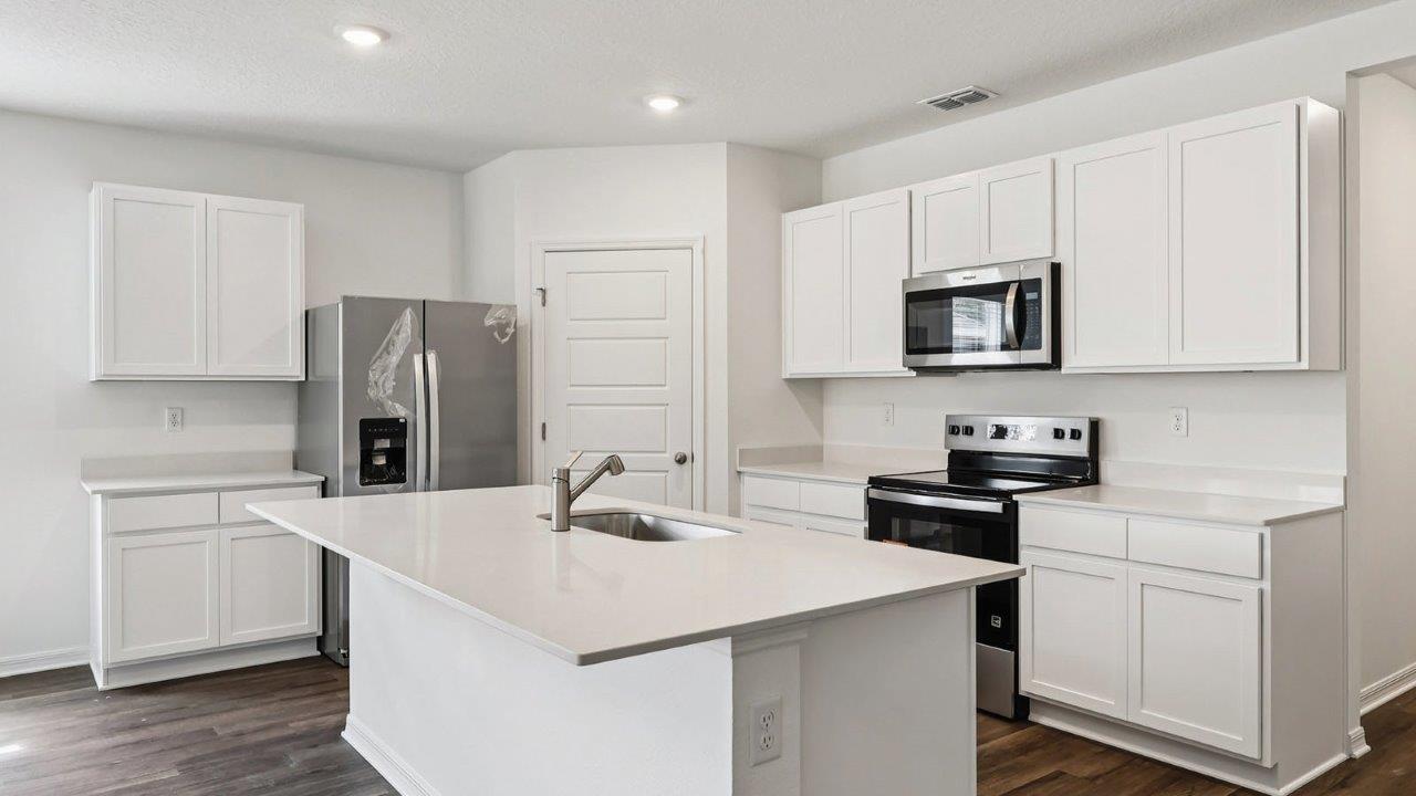Kitchen with walk in pantry