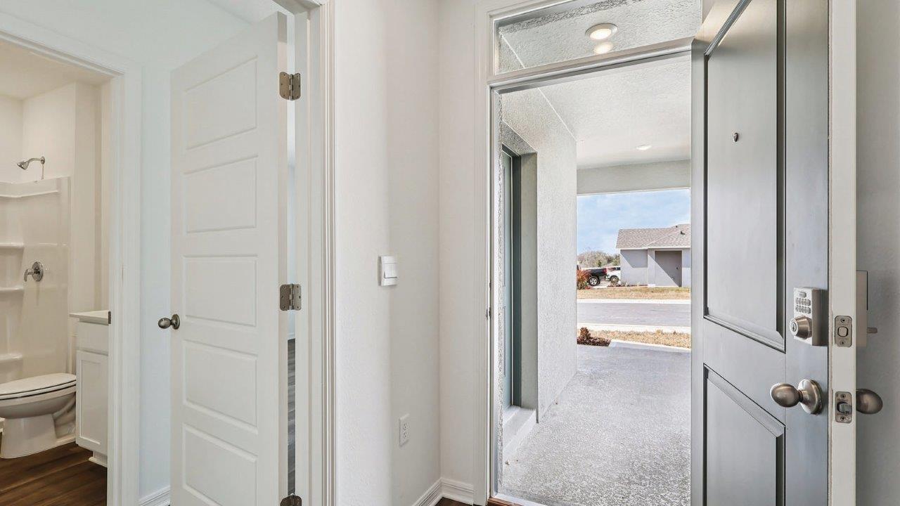 Entry way showing front door