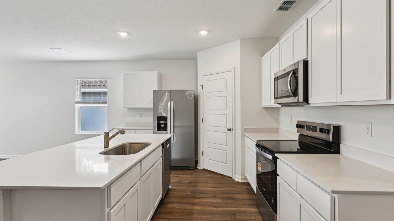 Kitchen with quartz countertops