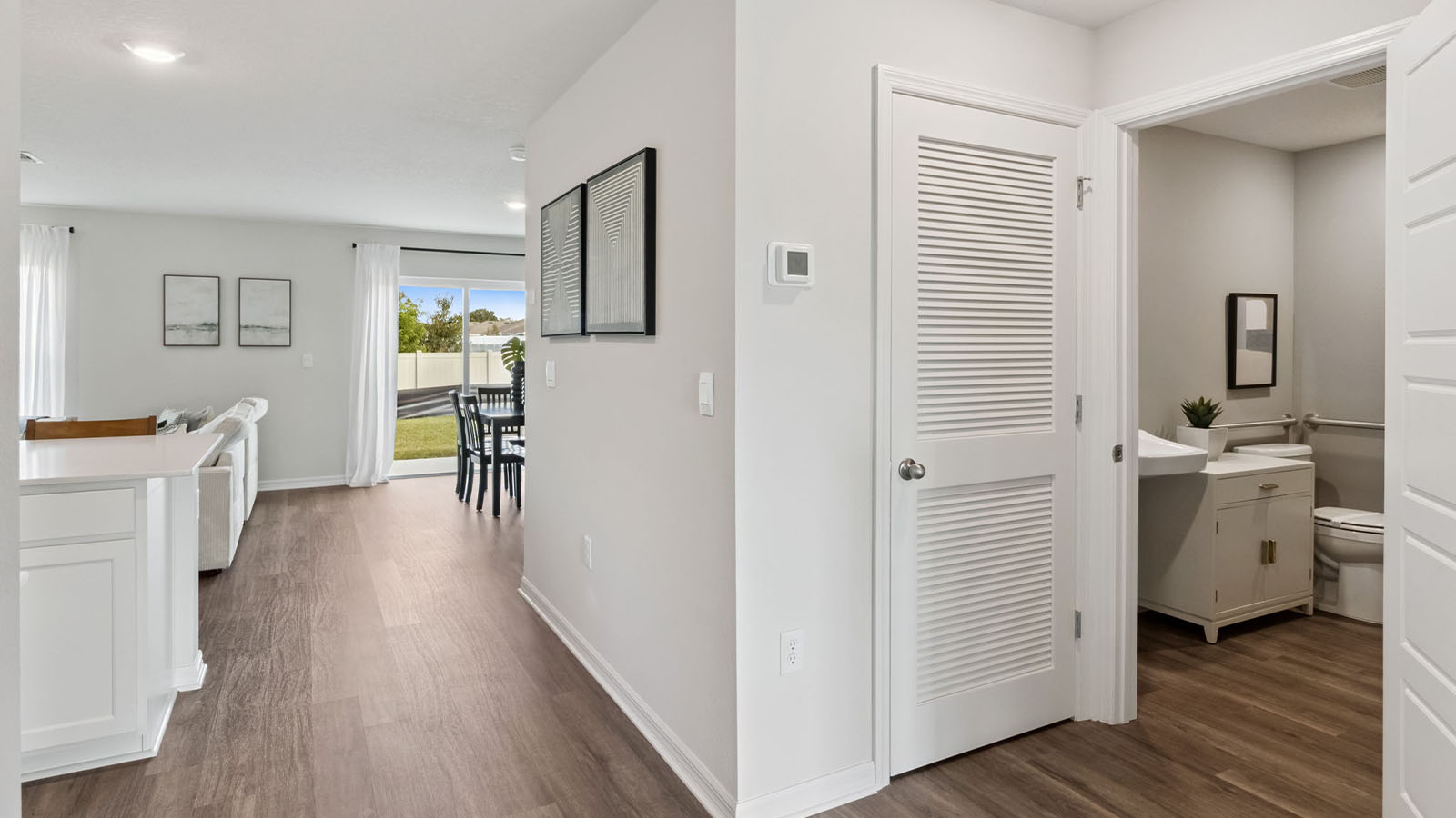 Hallway to the living room