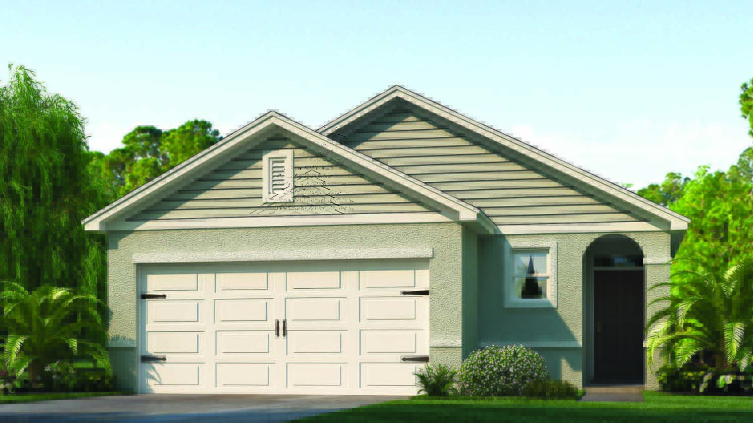 Rendering One story home exterior