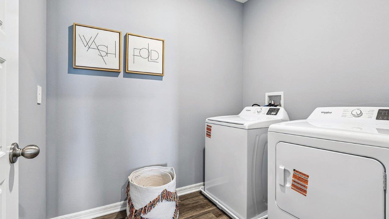 Laundry room with washer and dryer