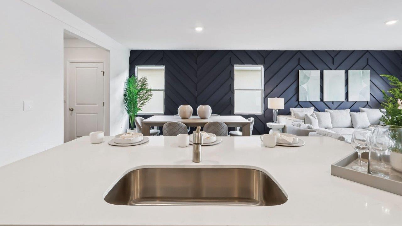 Kitchen Island with view to dining room