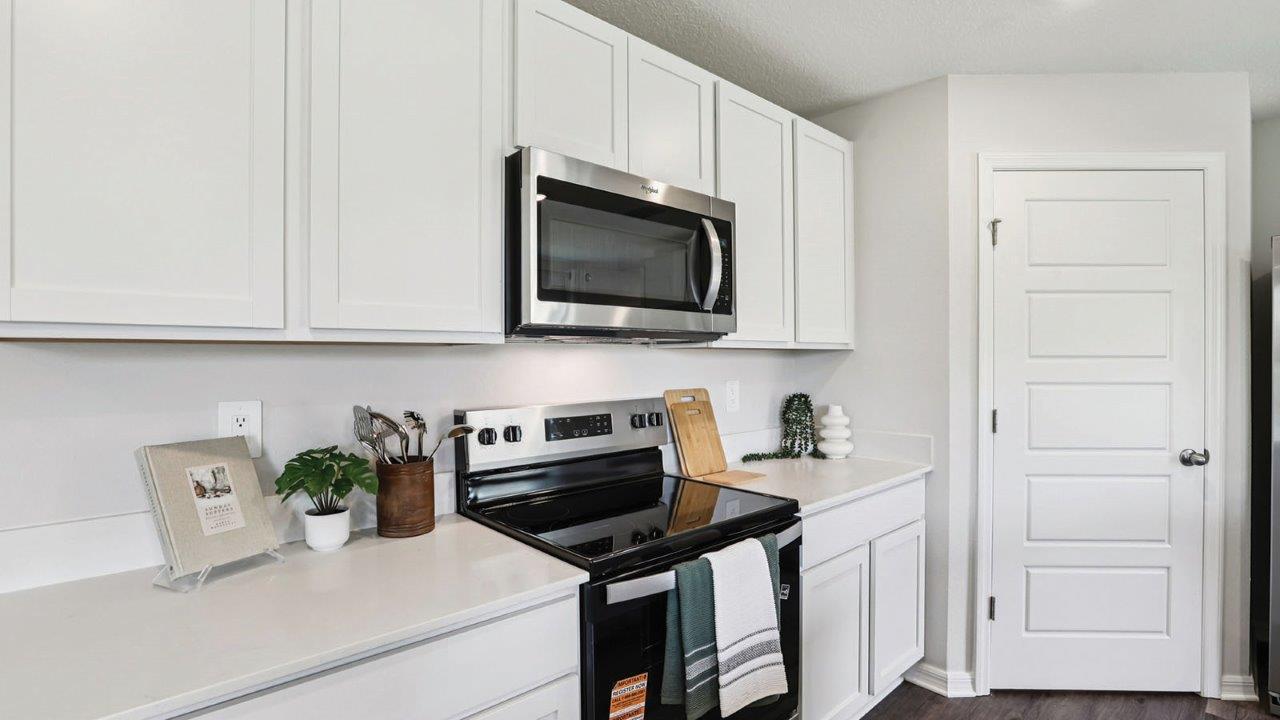 Kitchen with stainless steel appliances