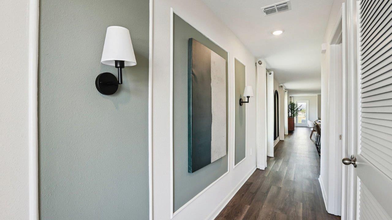 Entry way with art and lighting