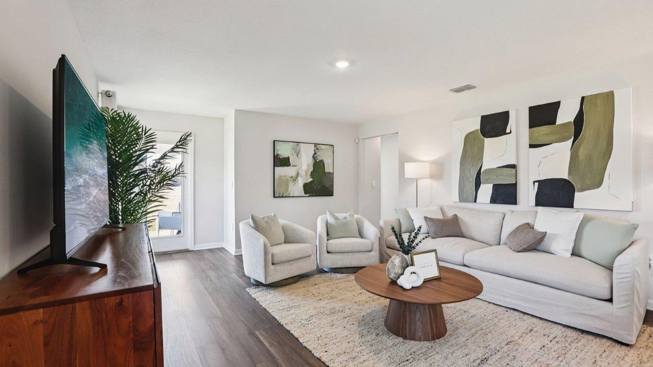 Living room decorated