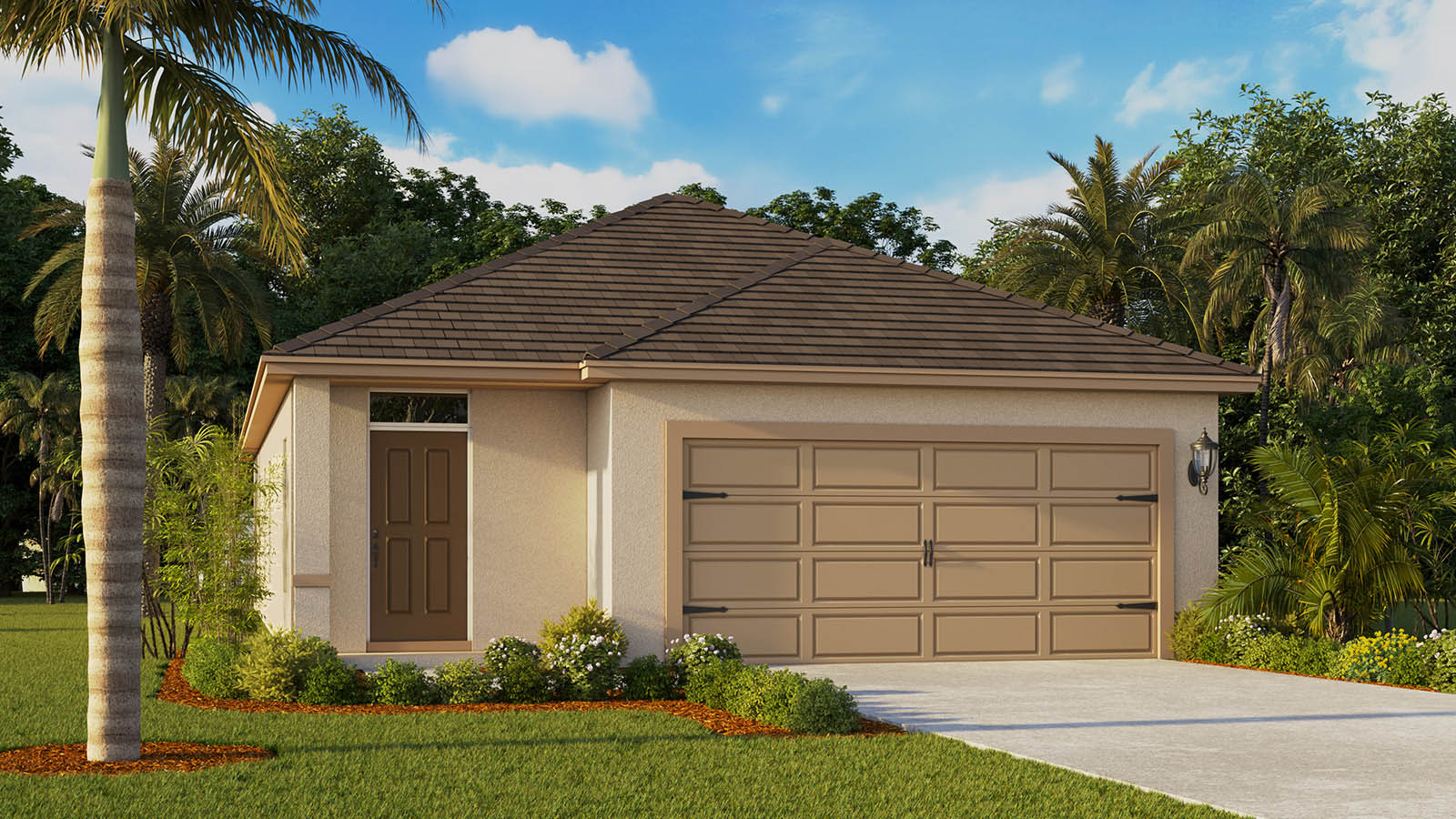 Rendering of One story home exterior