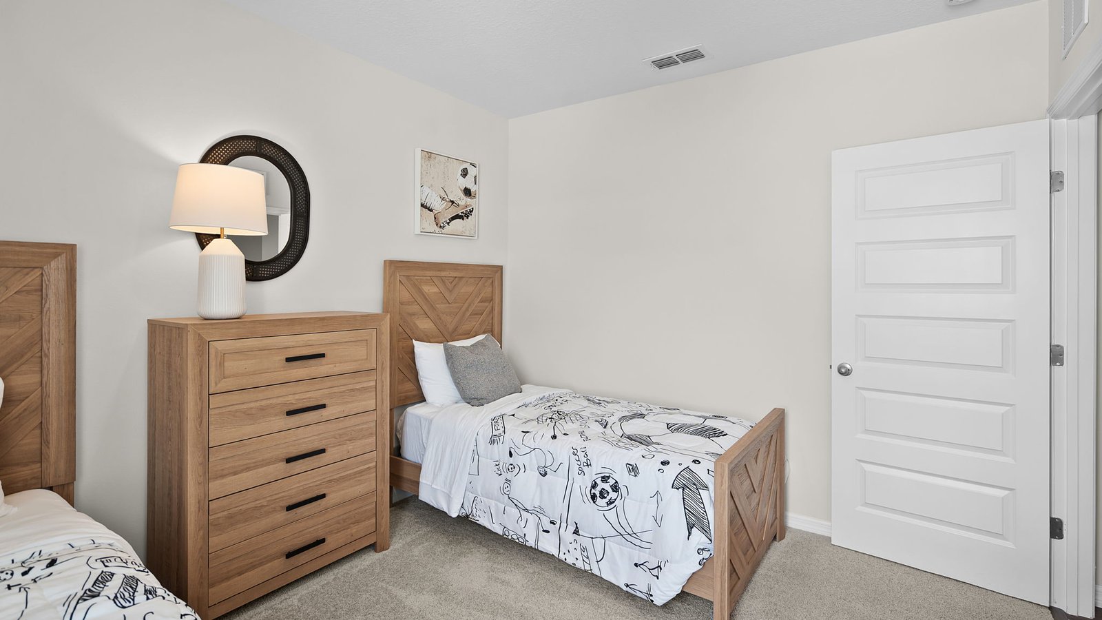 kids room with built in closet