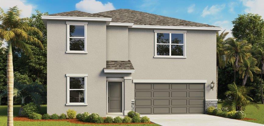 Rendering of two story home exterior
