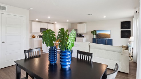 Dining room with Luxury Vinyl Plank Flooring throughout