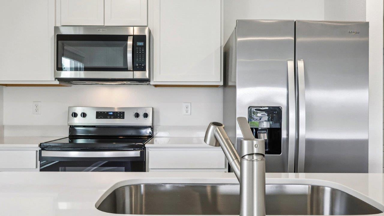 Kitchen with a walk in pantry