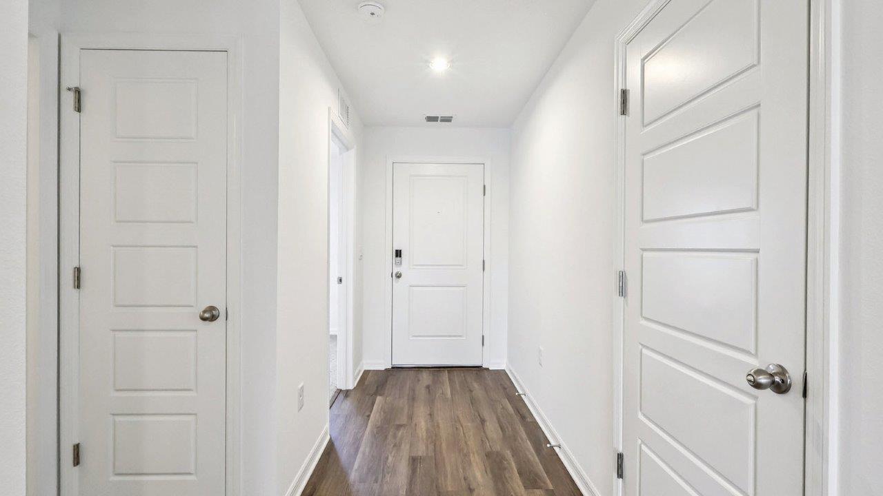 Entry way of home with luxry vinyl flooring