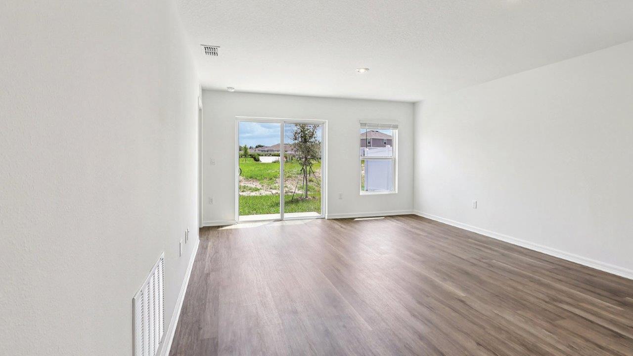 Entry way with entrance to the two rooms