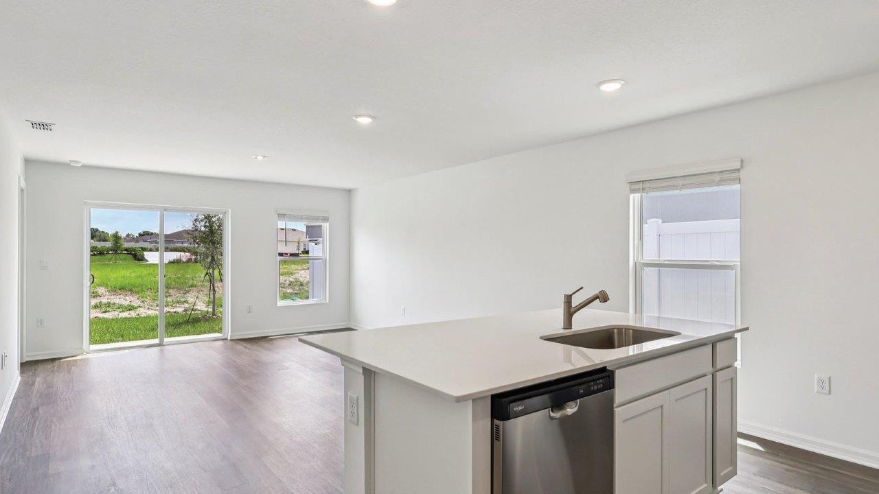 Kitchen with luxury vinyl flooring