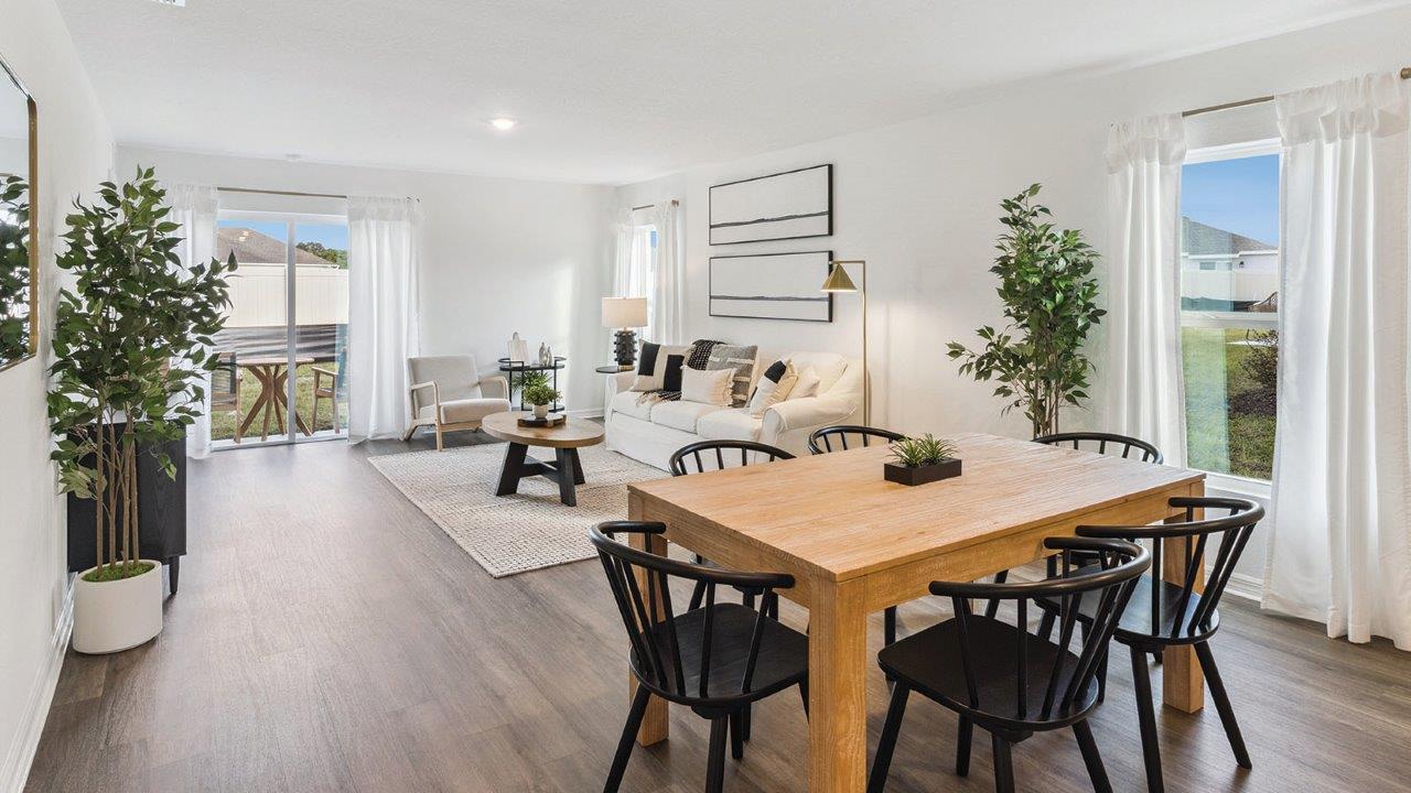 Dining area with dining table