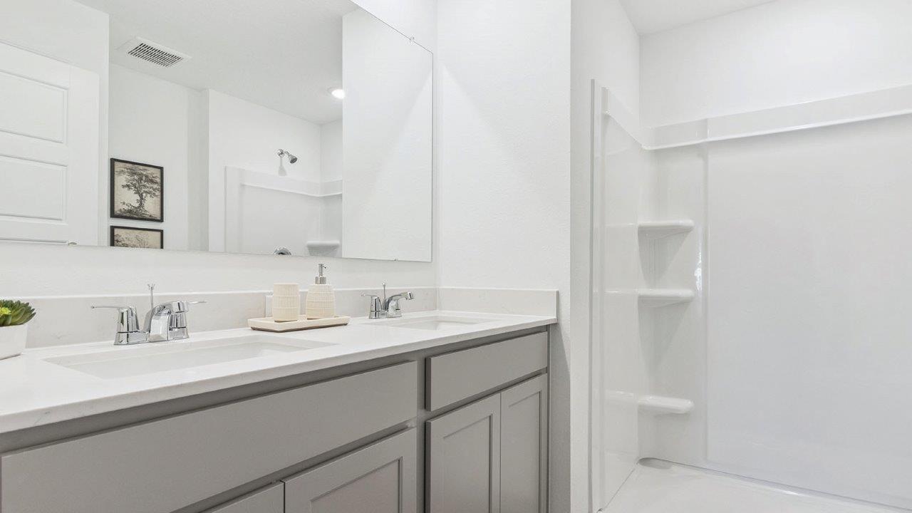 Primary bathroom with dual sink
