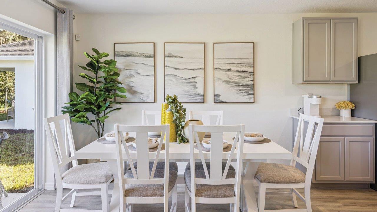 Dining Room with Sliding Glass Doors to rear patio
