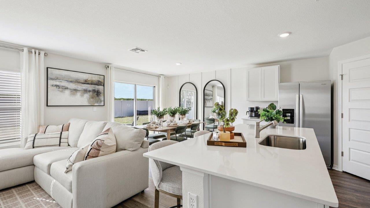 Open concept view of living space