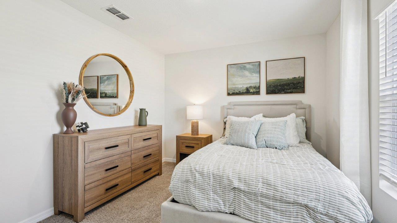 Guest bedroom decorated