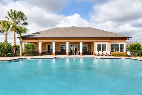 Clubhouse facing the pool