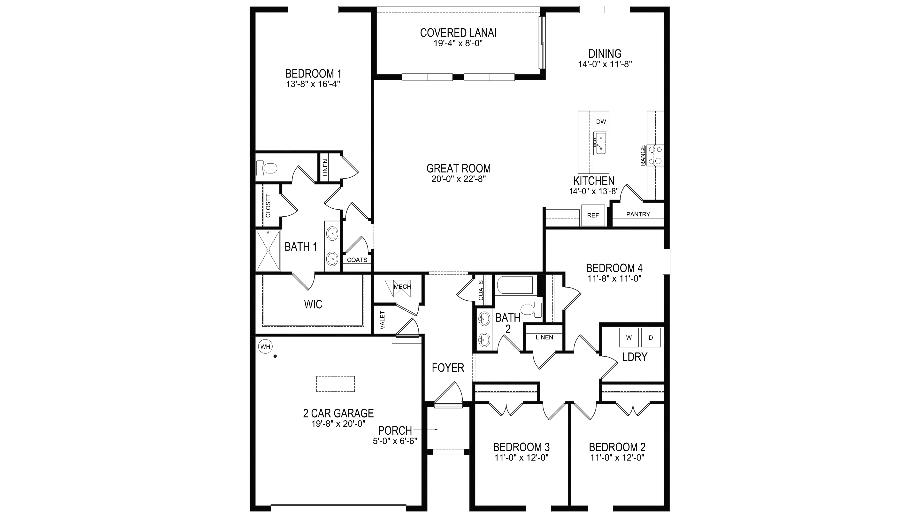 Denton Floorplan Outline