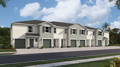 Front view of homes