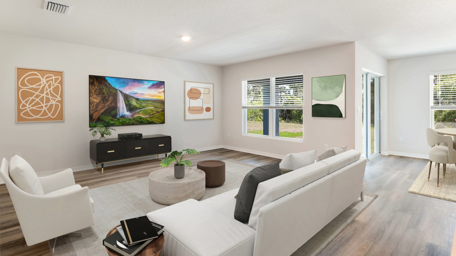 Great room in the Aria floorplan at Legacy Preserve by D.R. Horton in Parrish Florida