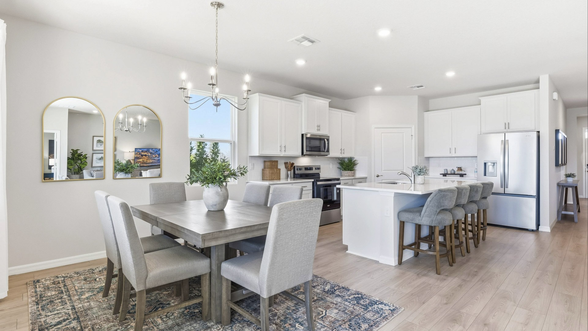 Dining room in the Delray floorplan at Saddlestone by D.R. Horton in Lakewood Ranch Florida