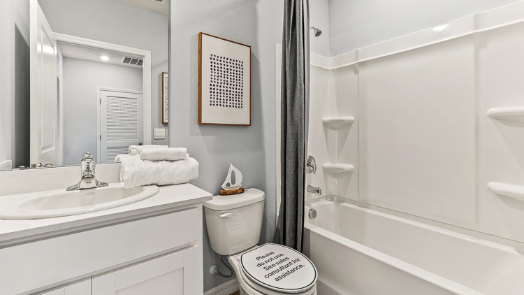 Bathroom in the Pearson floorplan at Seaire by D.R. Horton in Parrish Florida