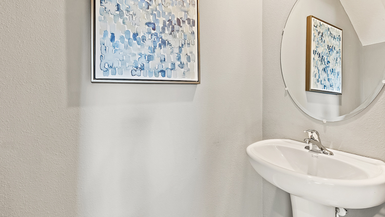 Bathroom in the Pearson floorplan at Seaire by D.R. Horton in Parrish Florida