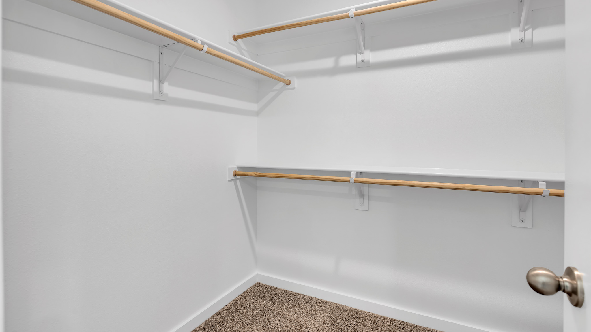 Primary walk-in closet with extra storage space