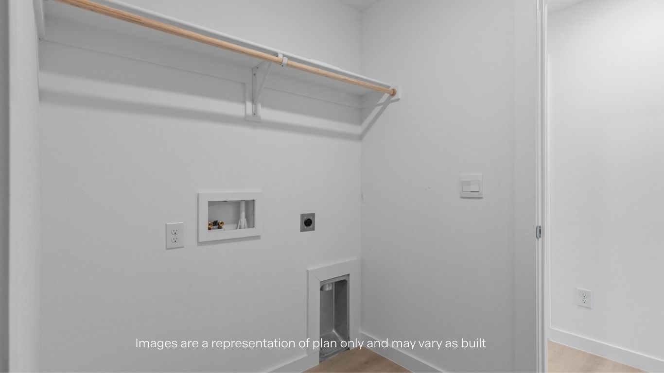 Laundry room and utility closet space with extra storage