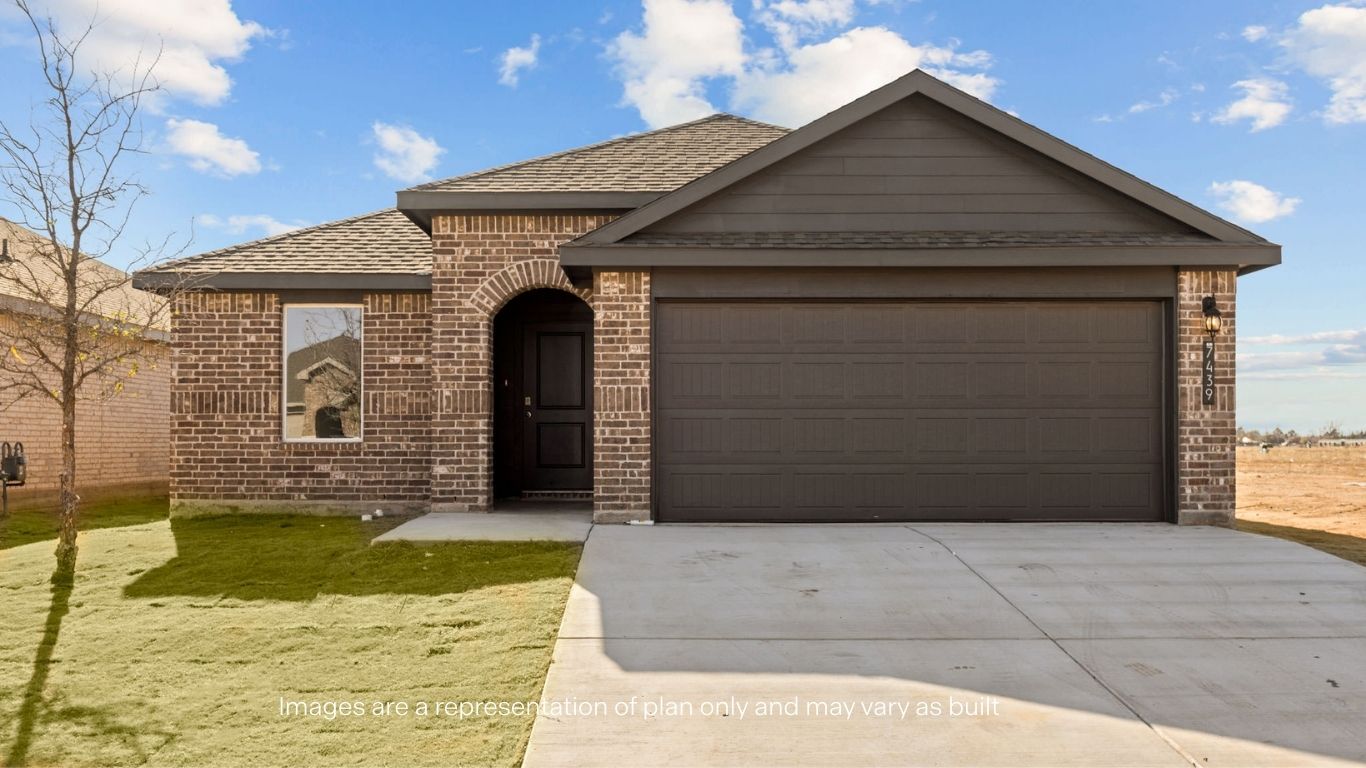 single story brick home in west texas