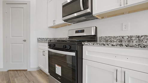 stainless steel appliances with gas range