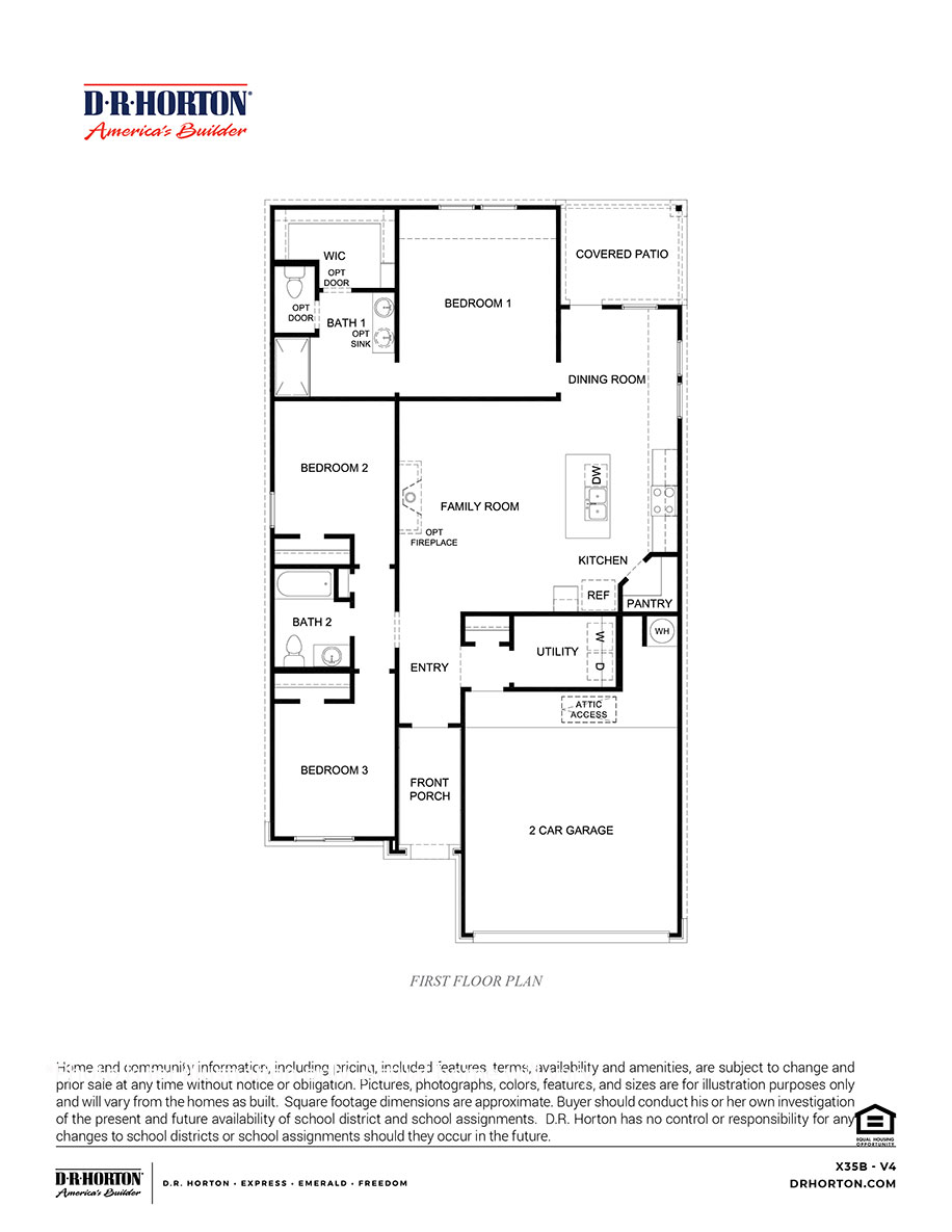 Floor Plan in Terra Vista LUBBOCK, TX D.R. Horton