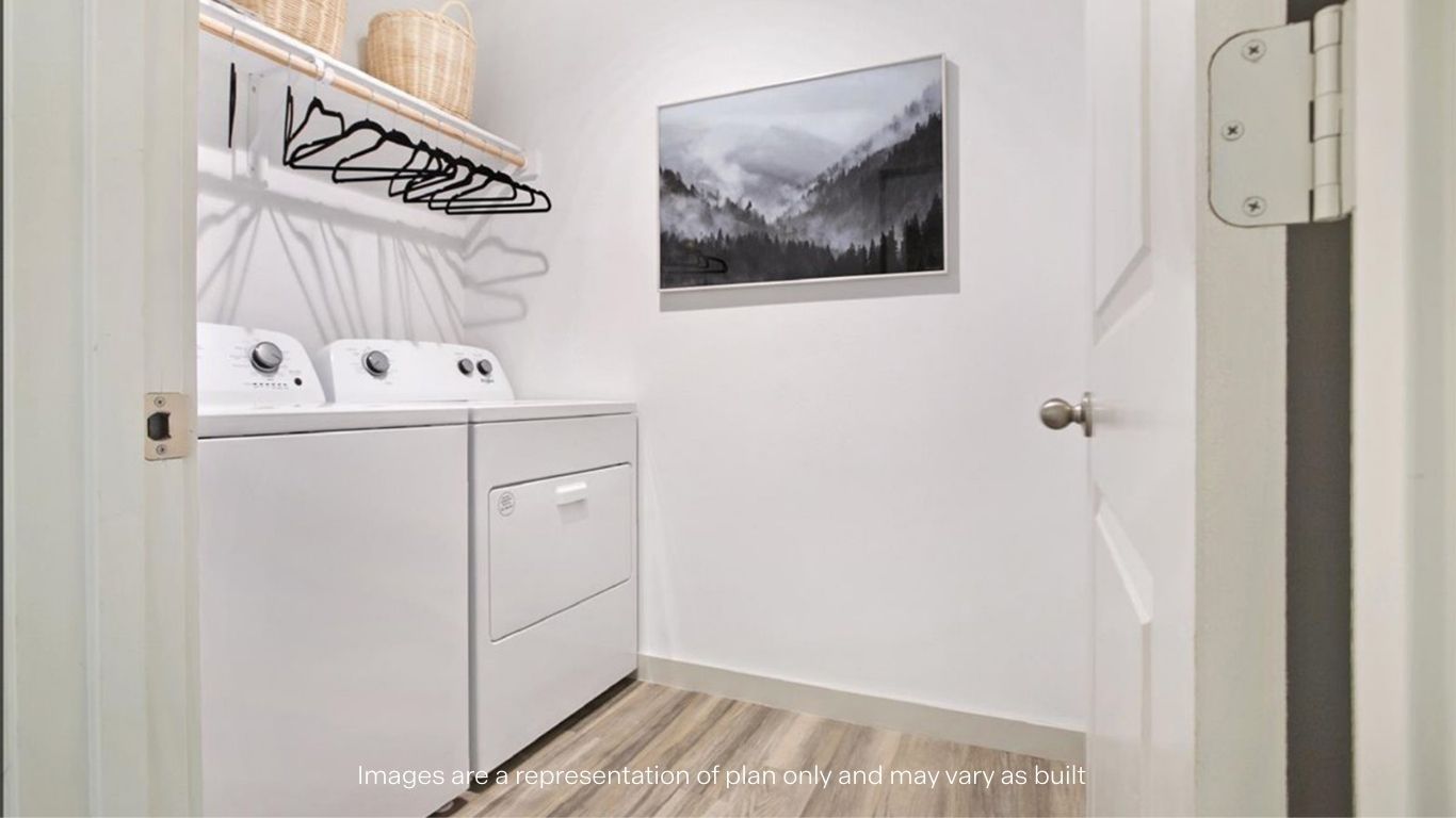 Laundry room and utility closet space with extra storage