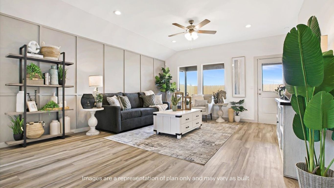 Open living and family room area with ample natural light
