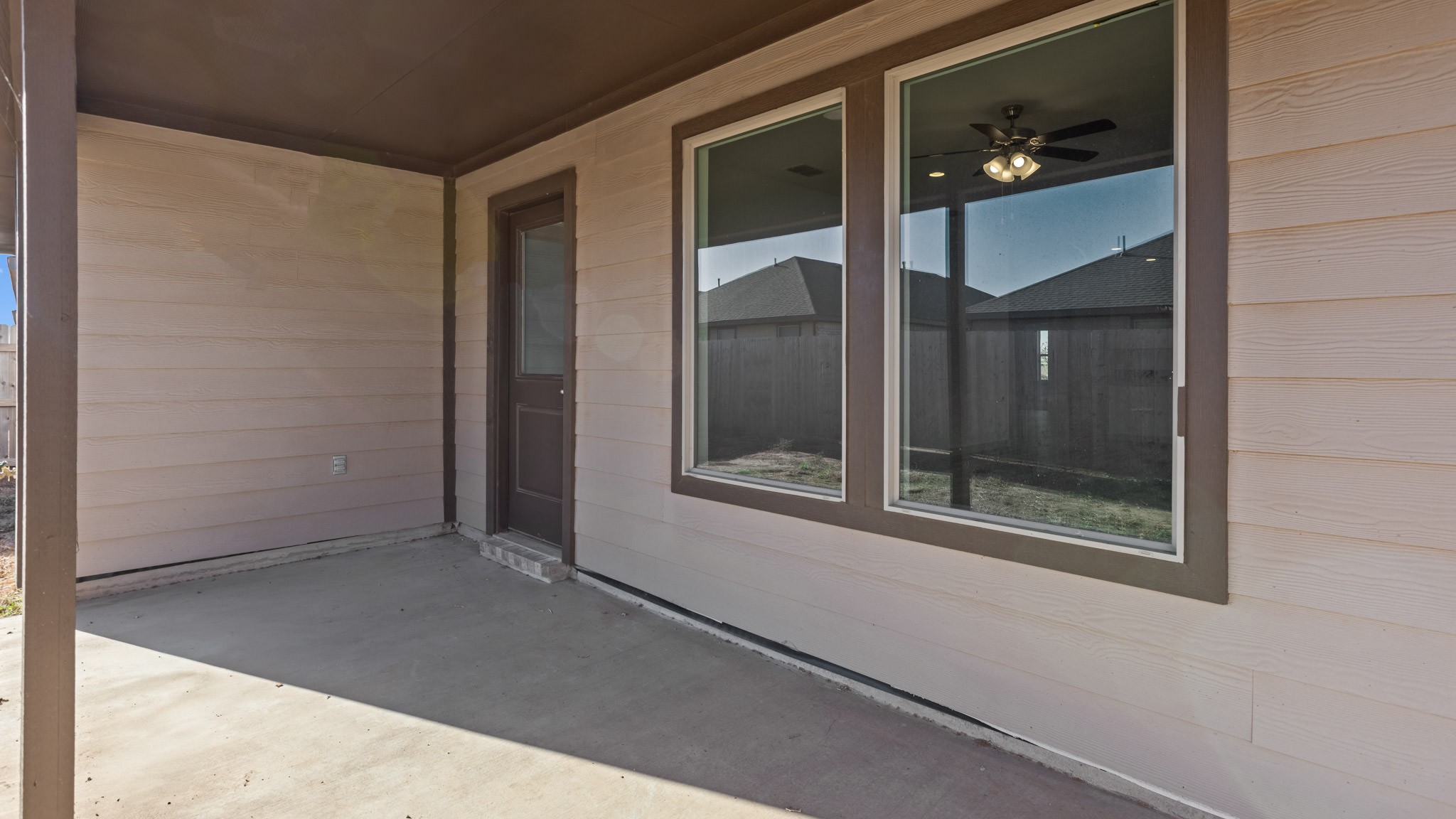 Backyard covered patio