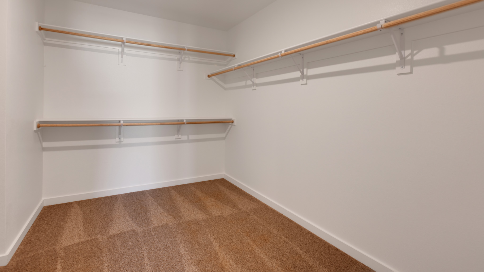 Primary spacious closet with extra storage space