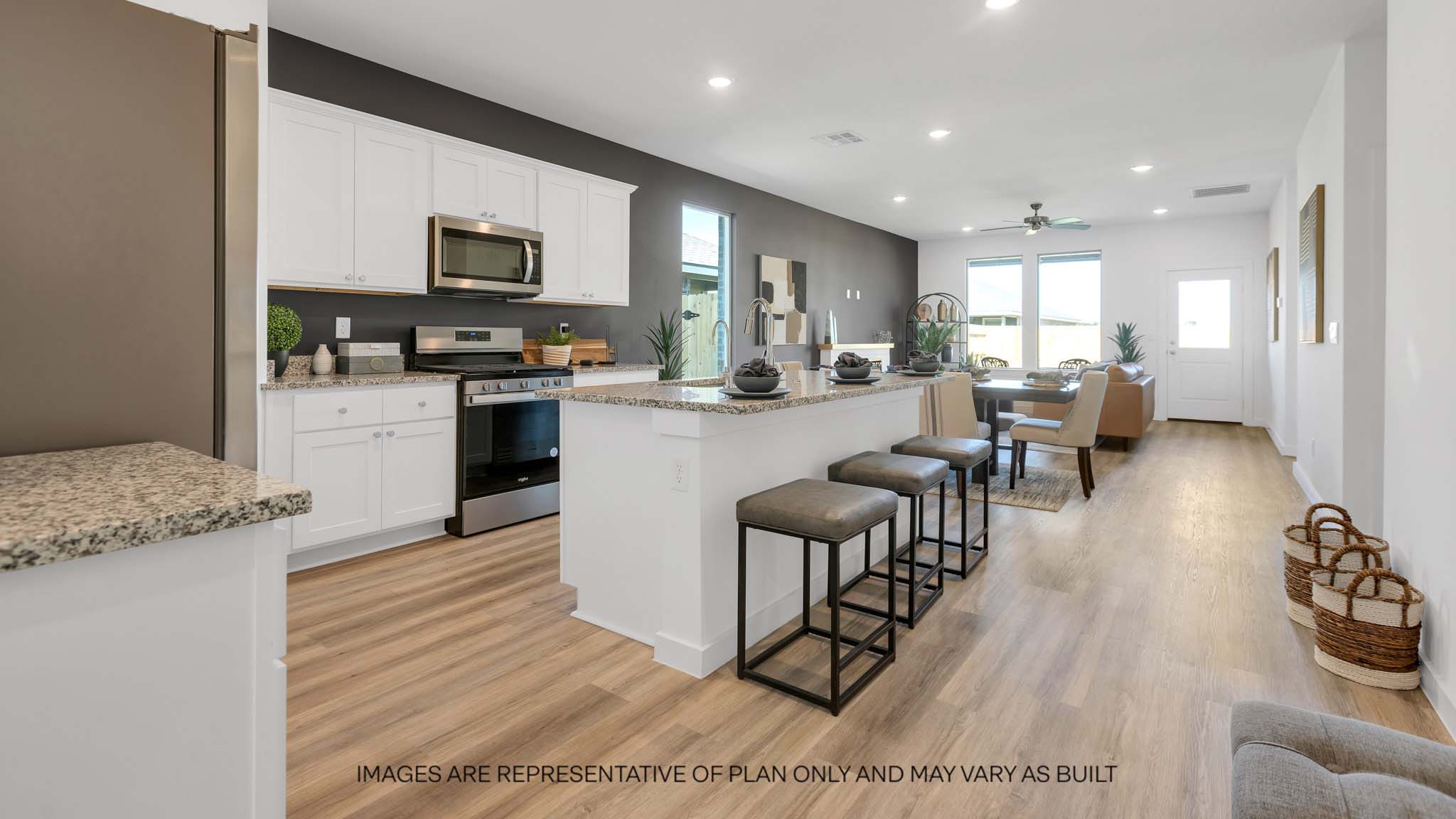 Spacious open kitchen with ample natural light