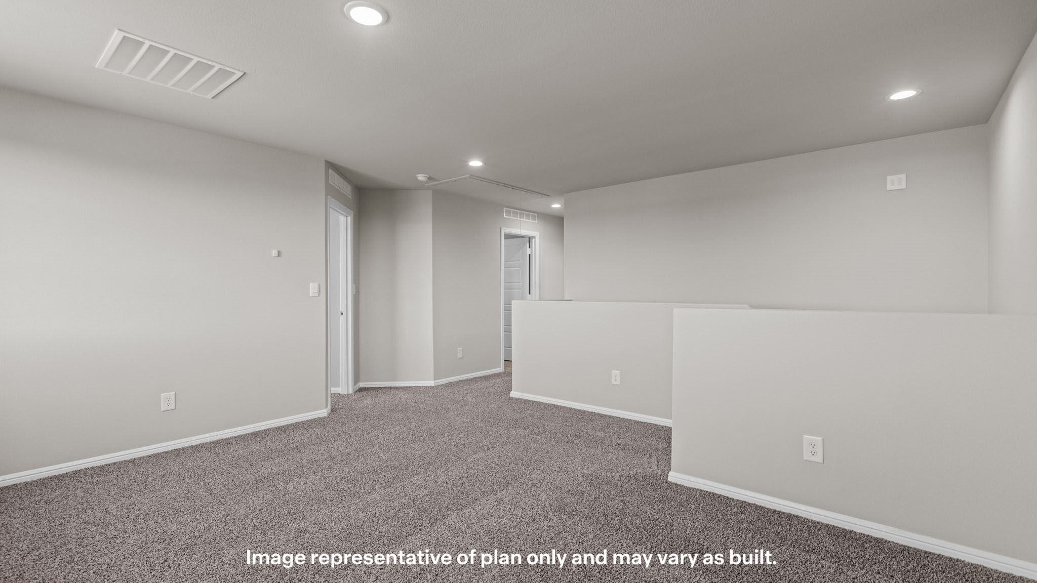 Upstairs landing space perfect for a game room or entertainment spot