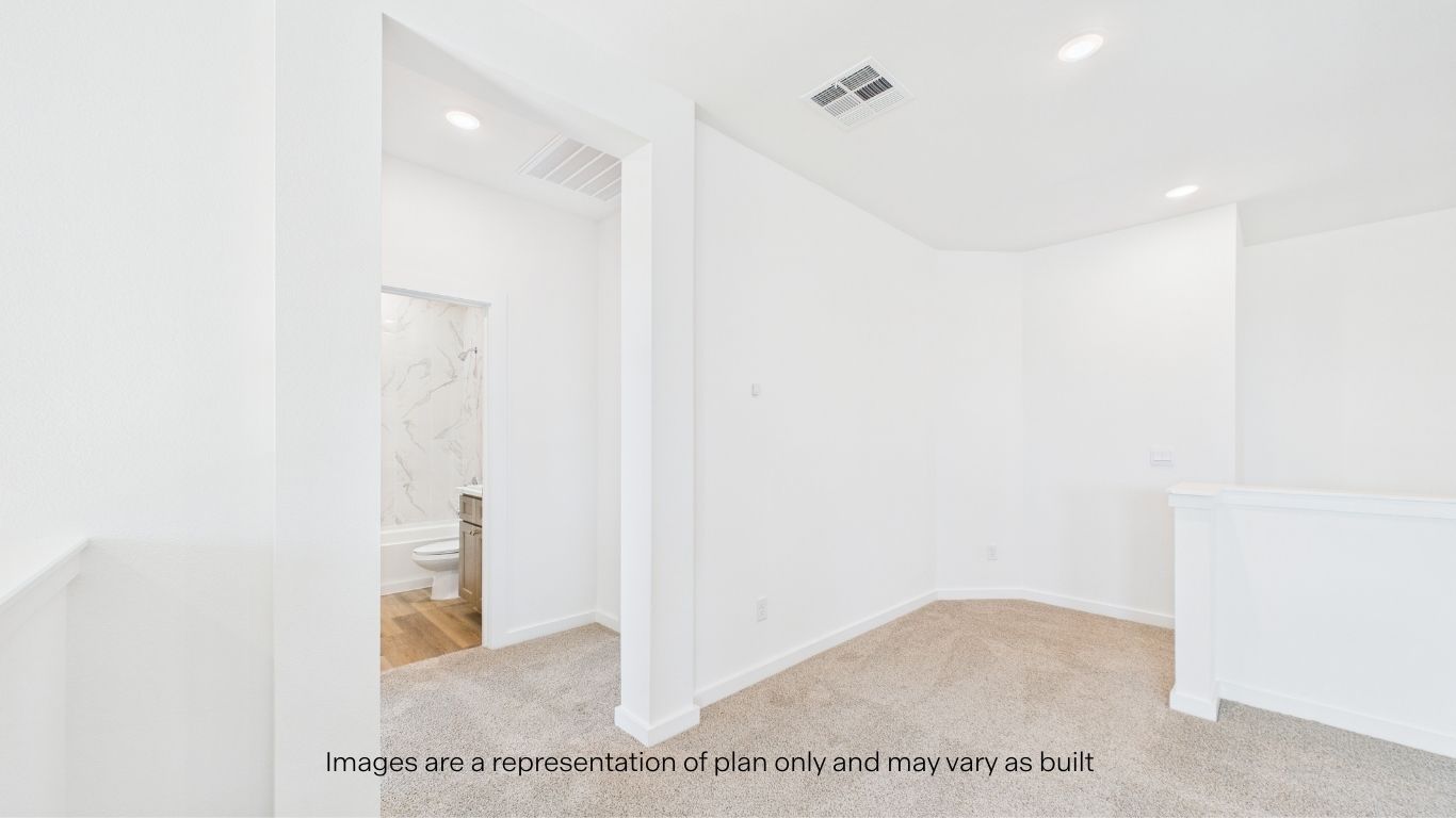 Landing space entry with bedroom to the side