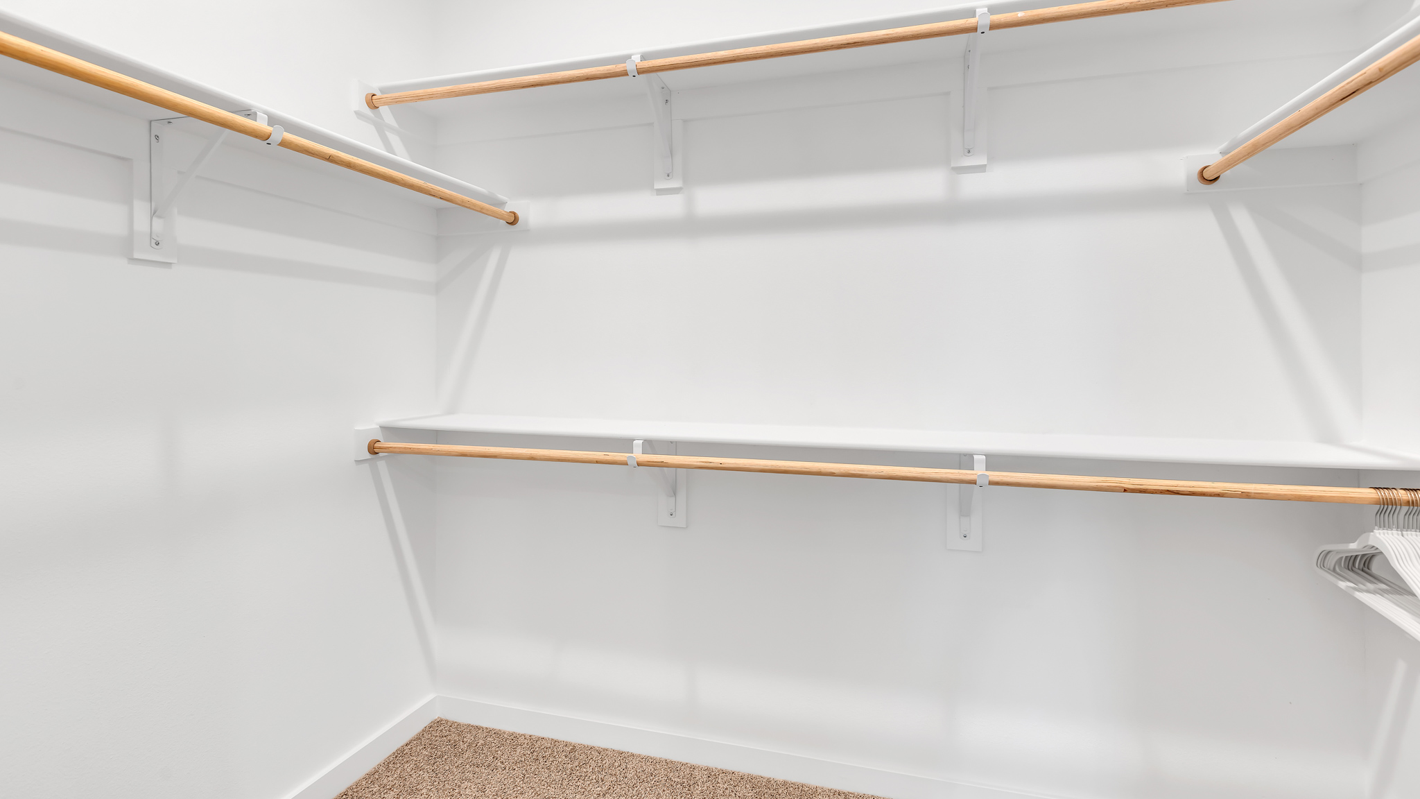 Primary walk-in closet with extra storage space