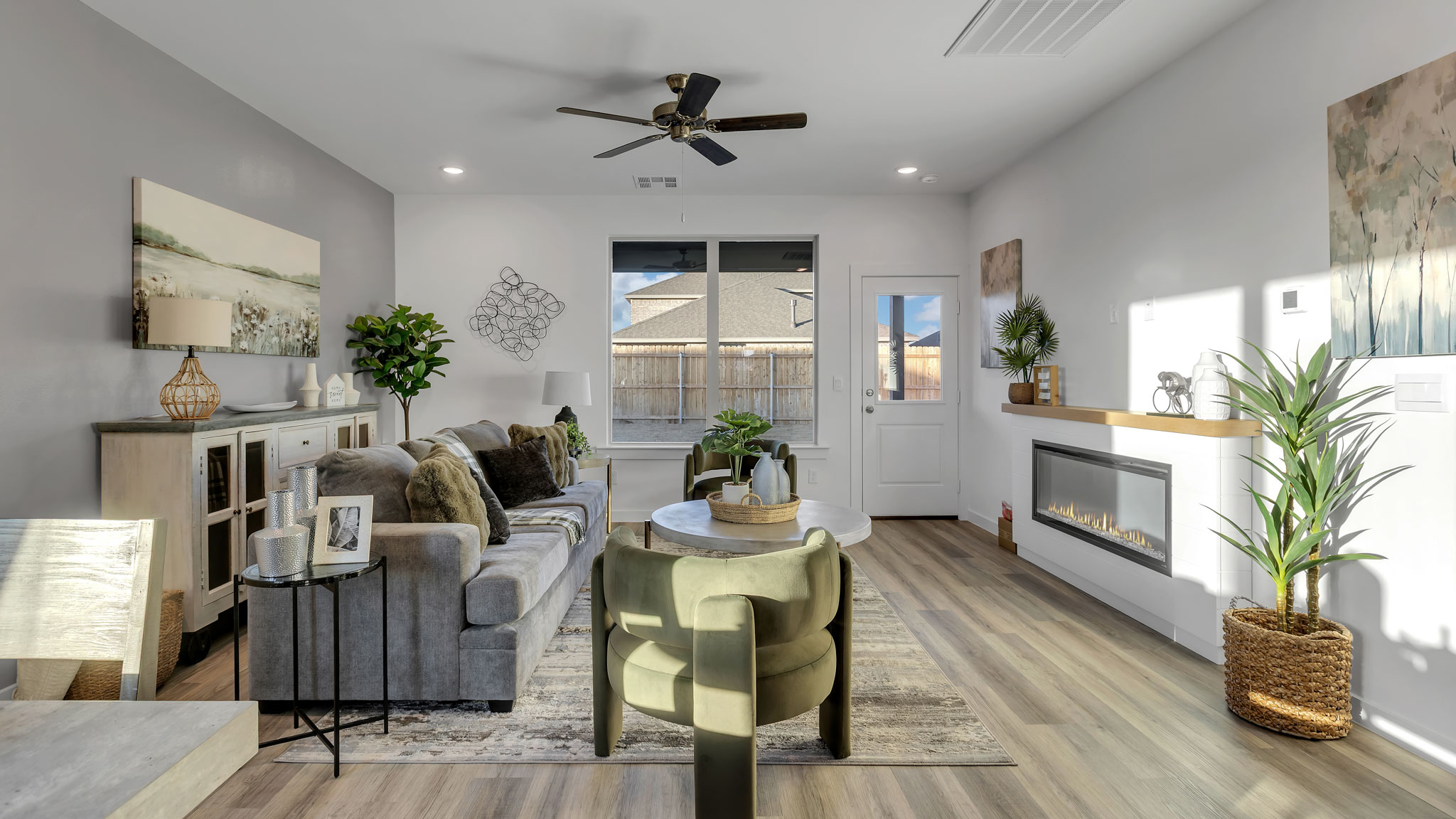 Open living and family room area with ample natural light