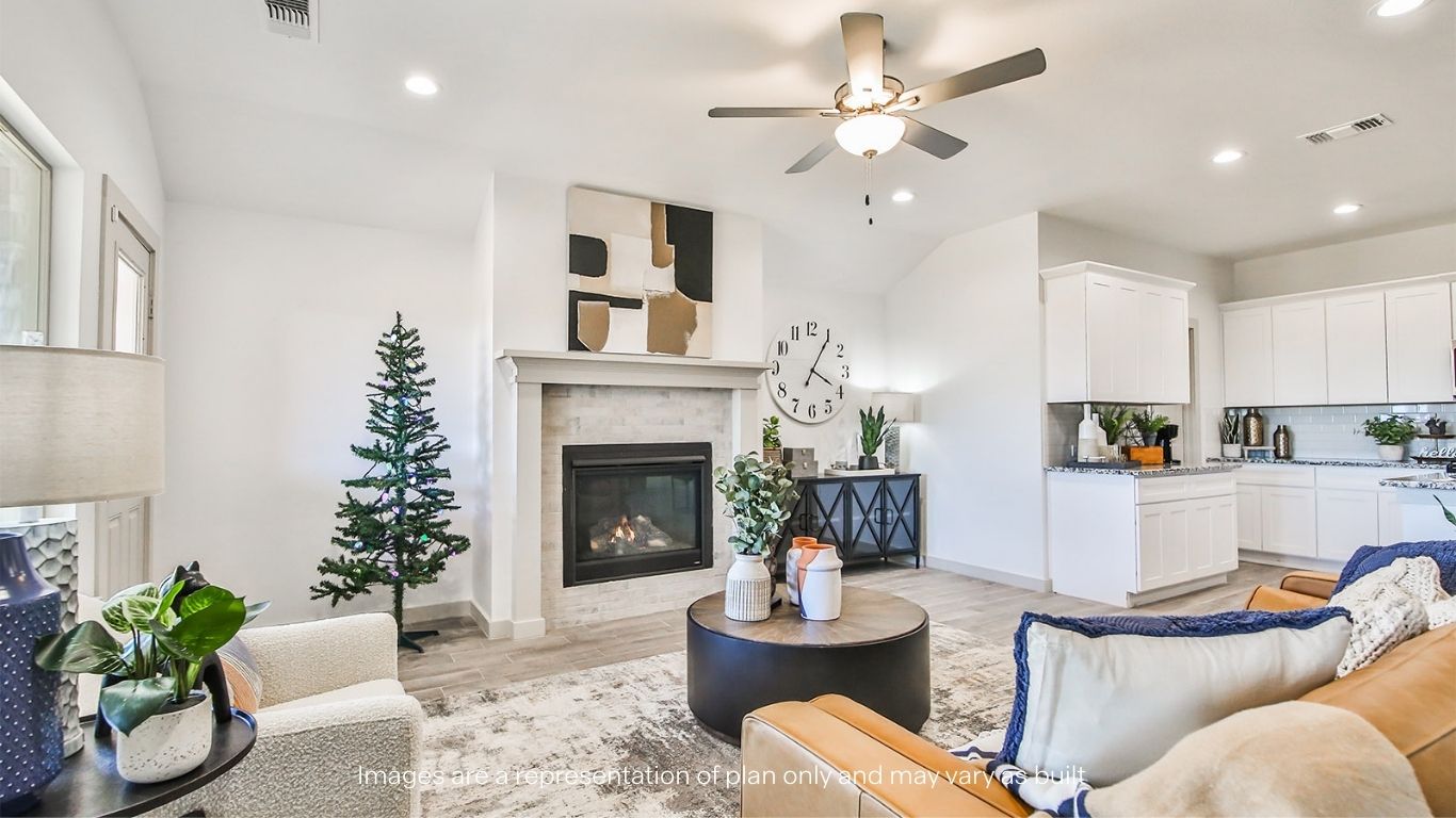 Open living and family room area with ample natural light