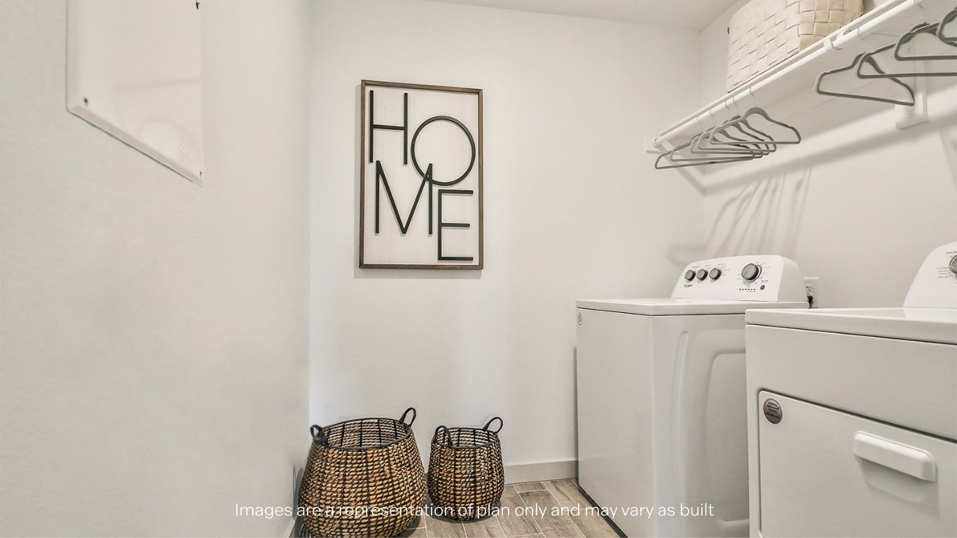 Laundry room and utility closet space with extra storage