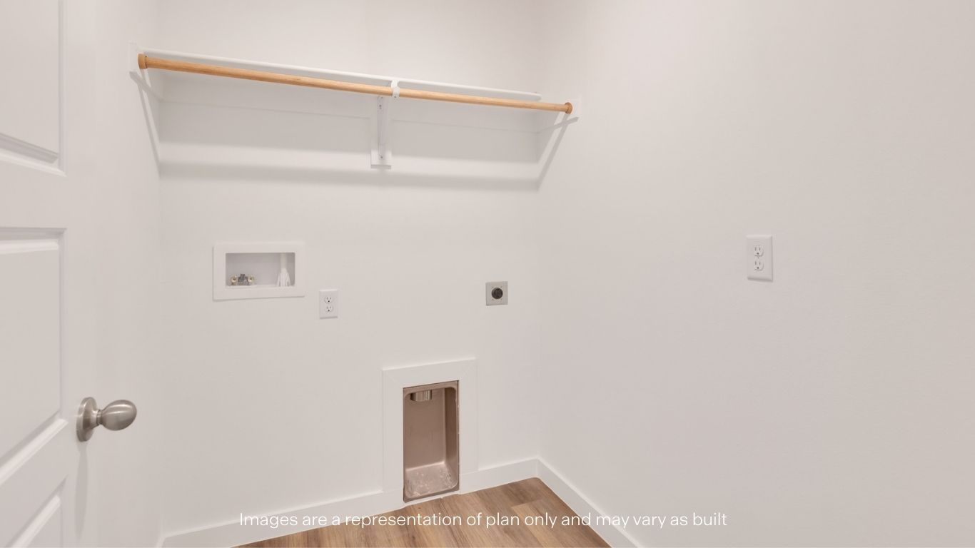 Laundry room and utility closet space with extra storage