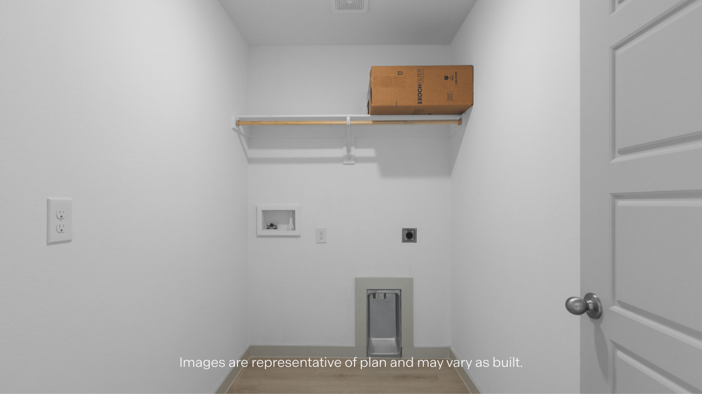 Laundry room and utility closet space with extra storage