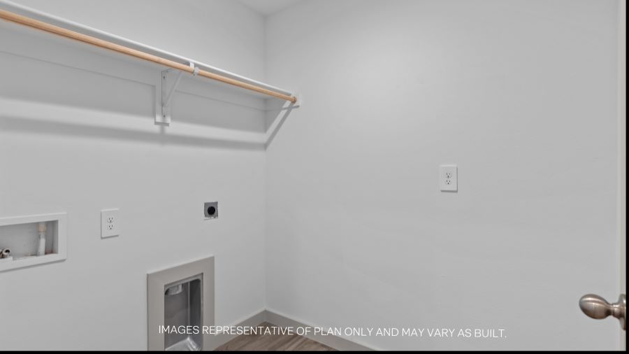 Laundry room and utility closet space with extra storage