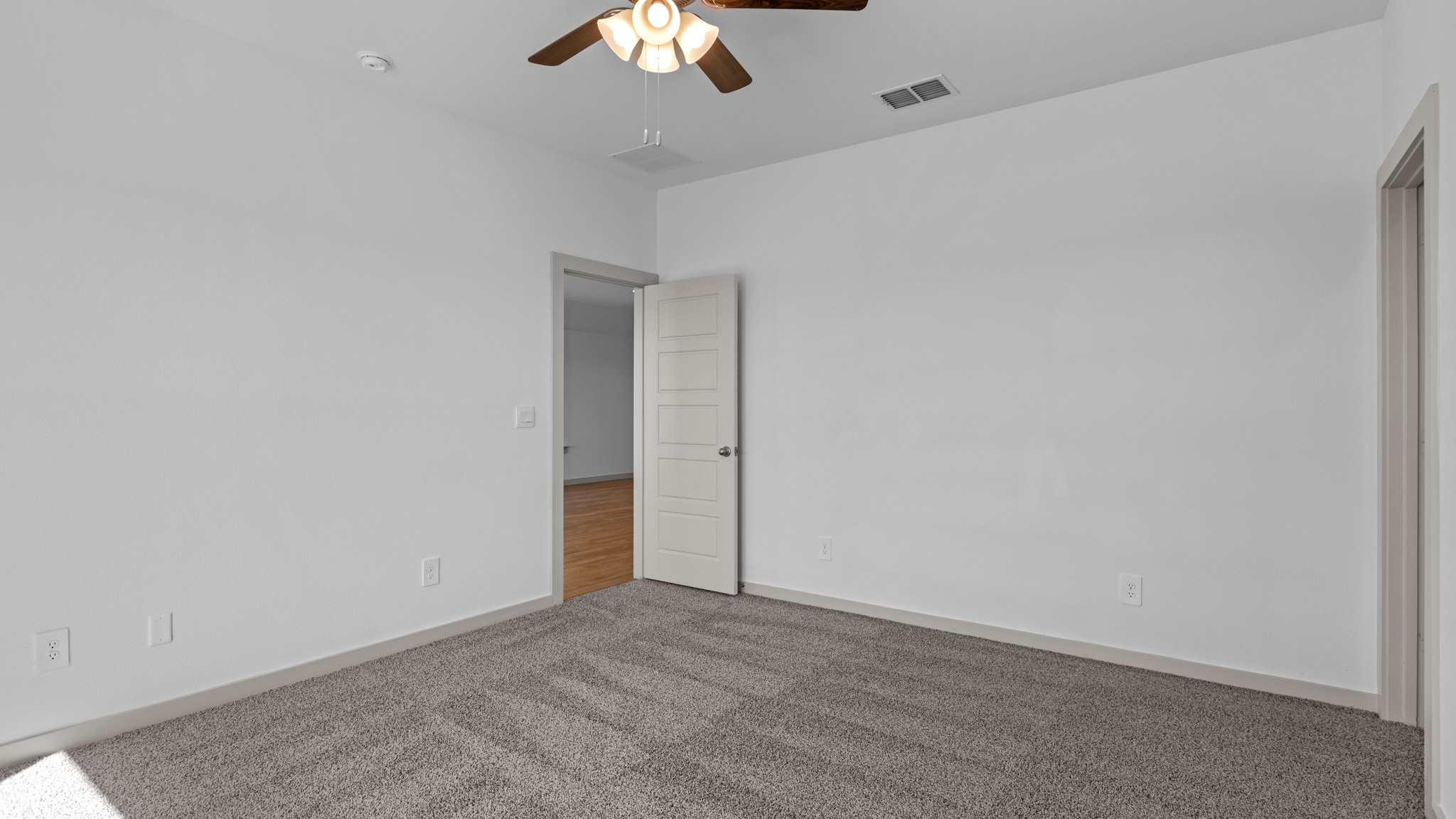 Spacious primary bedroom